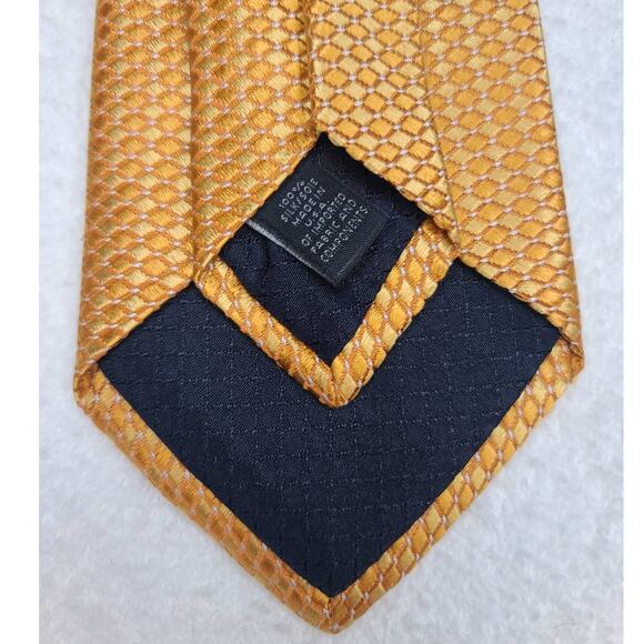 Westbury London yellow orange silk tie - 57.5" - Picture 7 of 7